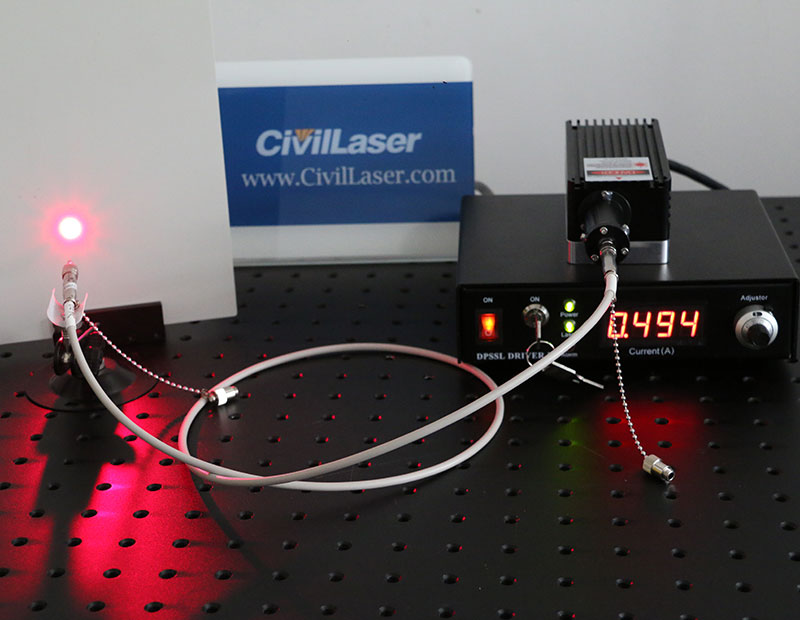 637nm 1000mW 섬유 결합 레이저 빨간색 다이오드 레이저 소스